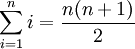 sum of the first n natural numbers in algebra maths