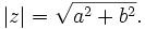 the absolute value (modulus or magnitude)  of complex number in mathematical analisys