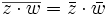 complex conjugate of the product of two complex numbers