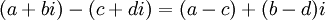 difference of two complex numbers formula