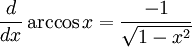 derivative of arccos in math