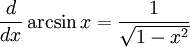 math derivative of arcsin