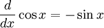 maths derivatives of cos