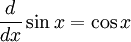 math derivatives of sine