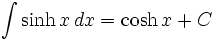 integral of sin hyperbolic