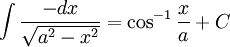 integral of an irrational function maths