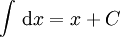 integral of dx