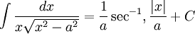 math integral of an irrational function maths