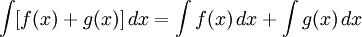 integral of a sum is a of integrals