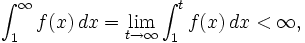 math series integral test condition