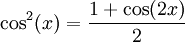 math trigonometry cos squared formula