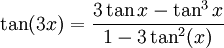 trigonometry tangent triple-angle formula