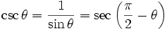 maths trigonometry cosecant definition formula