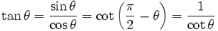 math trigonometry tangent definition formula