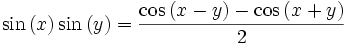 maths trigonometry product-to-sum sin