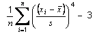 Kurtosis of a Matrix Formula
